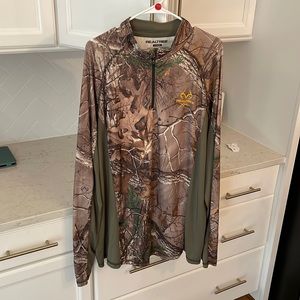 Realtree Performance Camouflage - Long Sleeve Shirt - Quarter Zip - Large